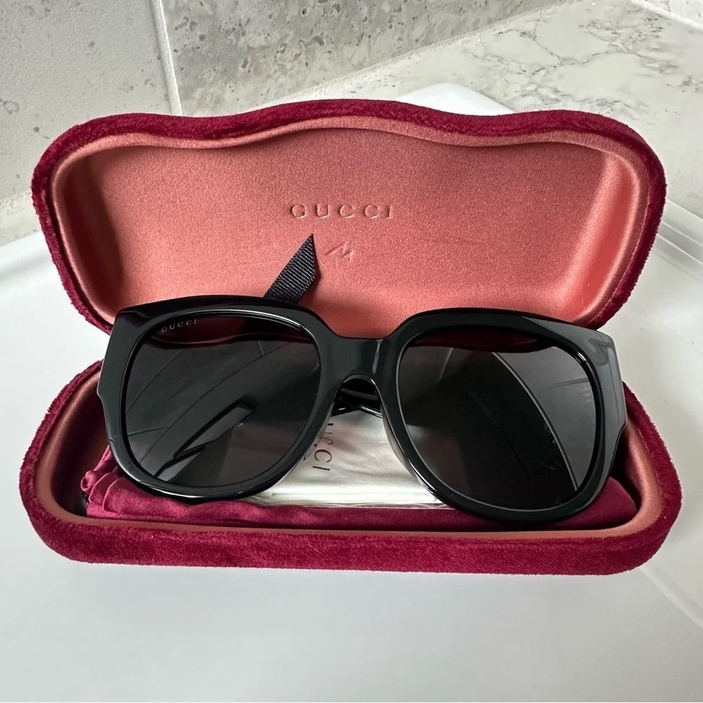 Gucci Black 55mm Square Sunglasses